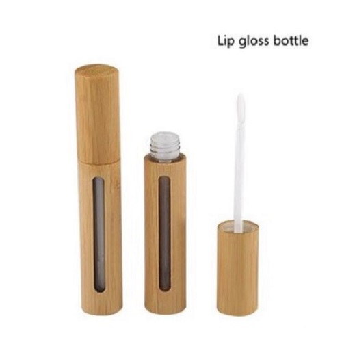 Bamboo Lipgloss Container with Clear Window, 10ml