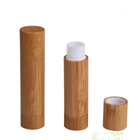 Bamboo Lip Balm Tube, Flat Top