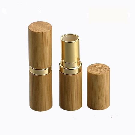 Bamboo Lipstick Tube with Gold Collar, 12.1mm cup