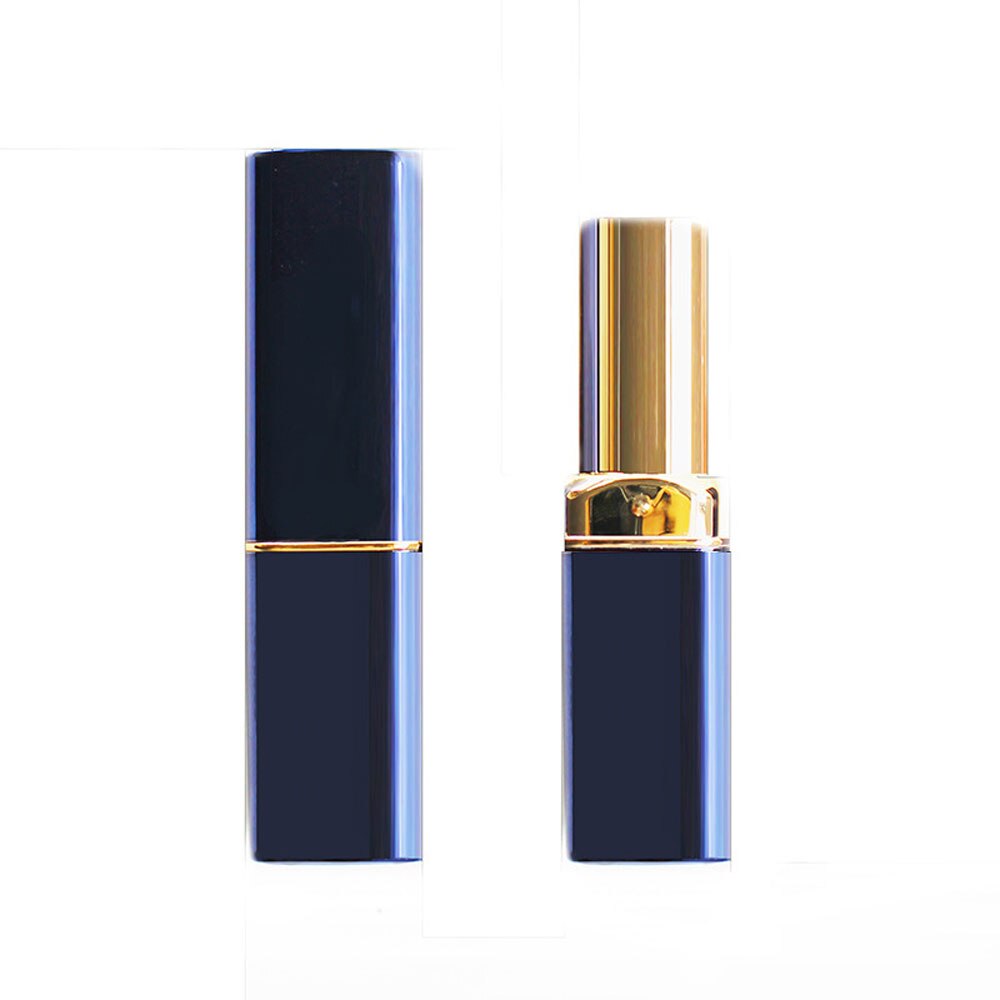 Laser Blue Lipstick Tube with Gold Collar, 12.1mm cup