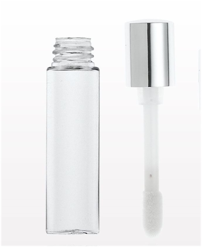 Shiny Silver Lipgloss Container, 3.5ml - Click Image to Close