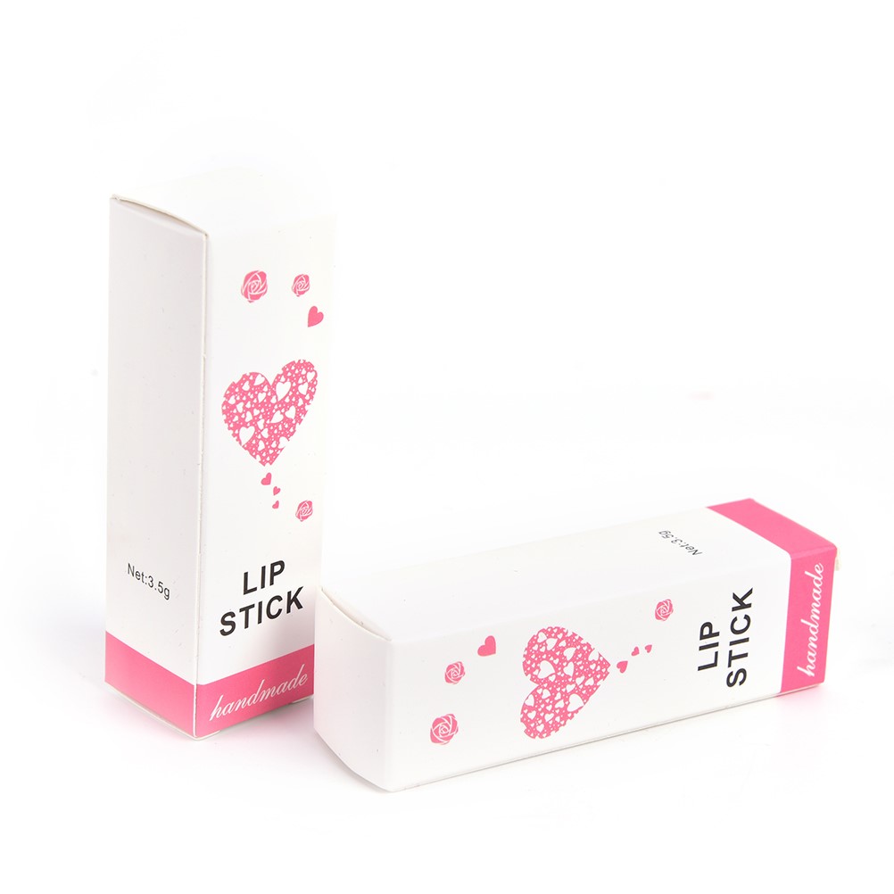 Lipstick Gift Box - White with Pink Hearts