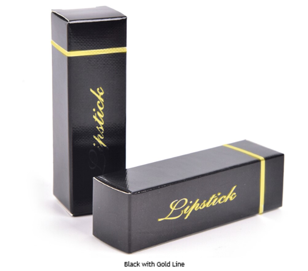 Lipstick Gift Box - Black with Gold Line