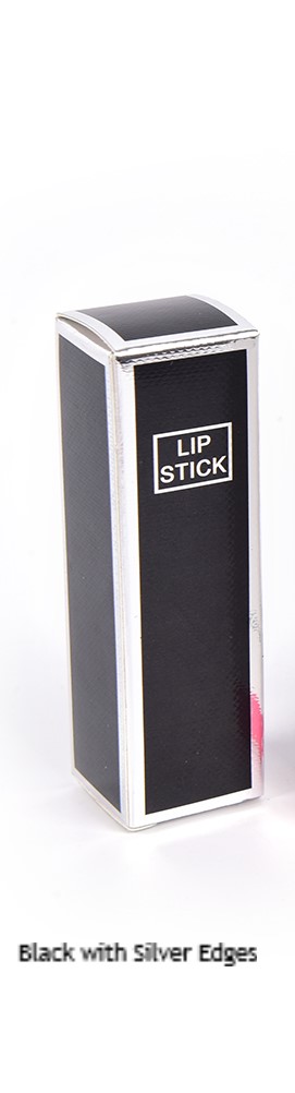 Lipstick Gift Box - Black with Silver Edges