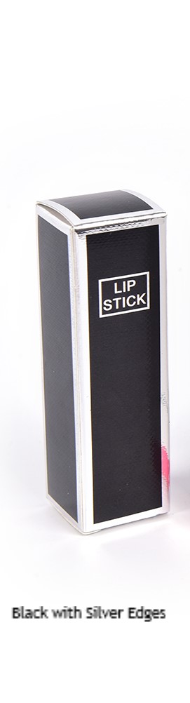 Lipstick Gift Box - Black with Silver Edges - Click Image to Close