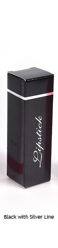 Lipstick Gift Box - Black with Silver Line