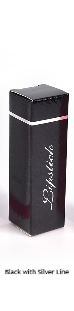 Lipstick Gift Box - Black with Silver Line - Click Image to Close