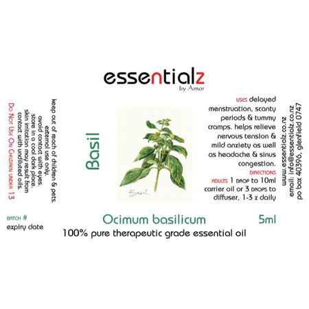 Basil, Sweet Essential Oil Ocimum basilicum - Click Image to Close