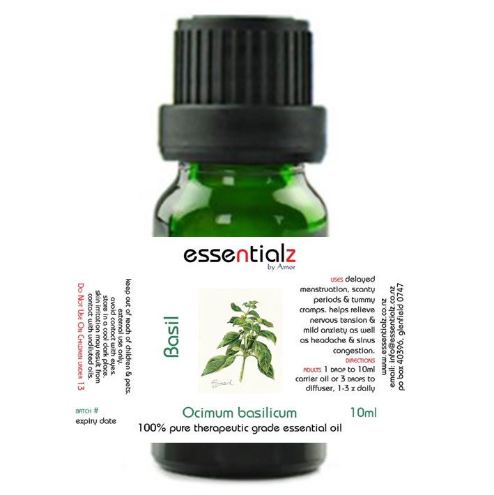 Basil, Sweet Essential Oil Ocimum basilicum - Click Image to Close