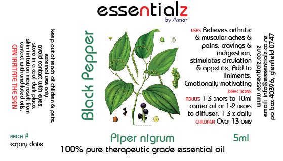 Black Pepper Essential Oil Piper nigrum - Click Image to Close