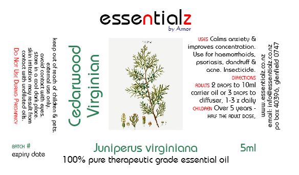 Cedarwood Virginian Essential Oil Juniperus virginiana - Click Image to Close