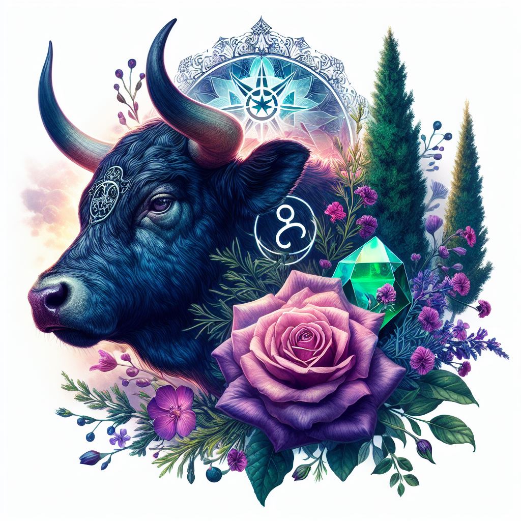Taurus the Bull with Esoterical Elements