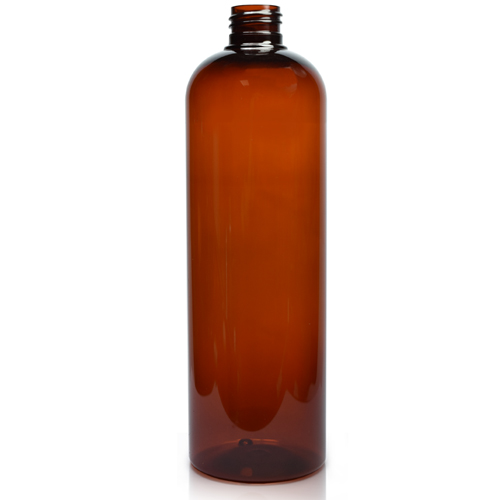 500ml Amber PET Boston Bottle, unfitted