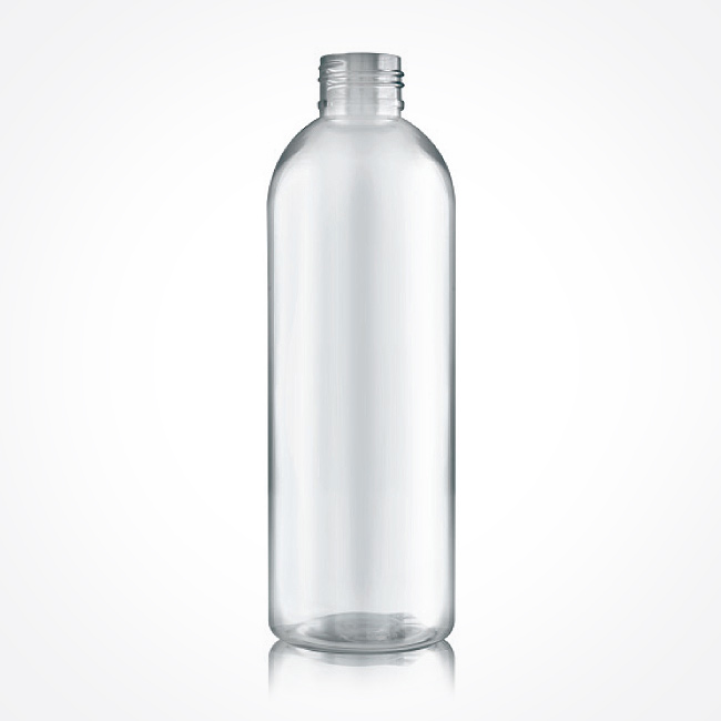 250ml Clear PET Boston Bottle, unfitted