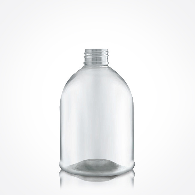300ml Clear PET Squat Boston Bottle, unfitted