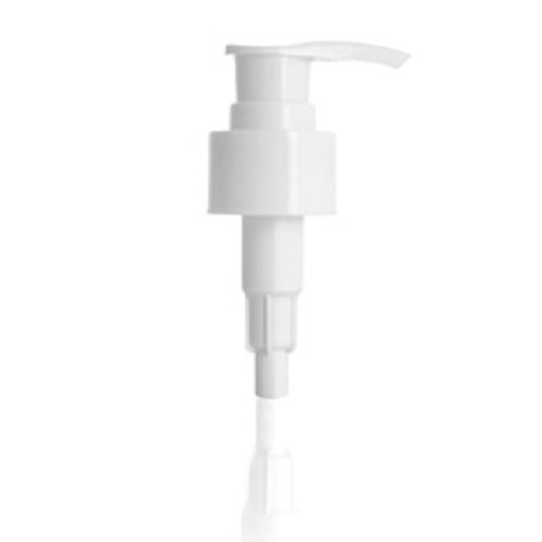 24mm White Lotion Pump, 1cc - Smooth Walled