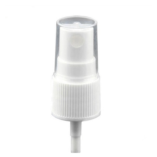 24mm White Mist Spray & Clear Overcap, Ribbed Wall - Click Image to Close