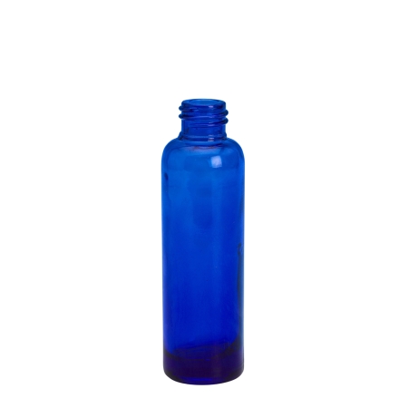 50ml Blue Tall Glass Bottles, unfitted