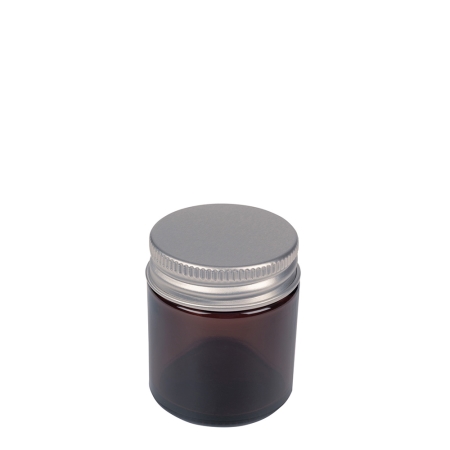 Amber Glass Cosmetic Pot 30ml with Aluminium Wadded Cap - Click Image to Close