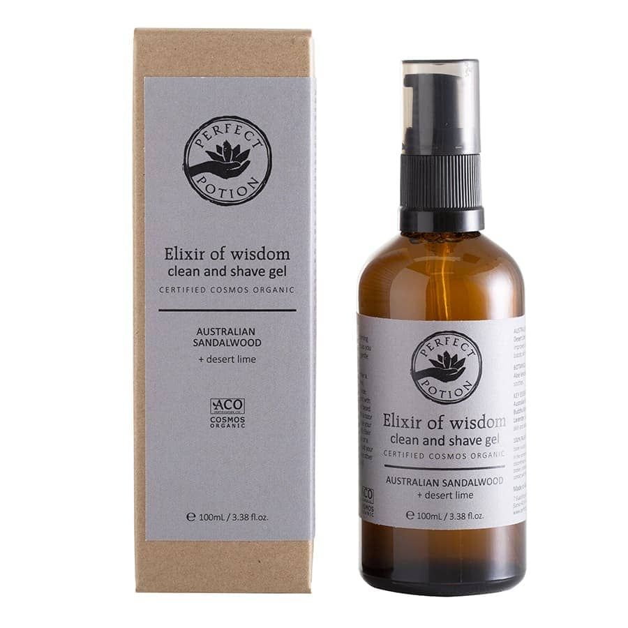 Elixir of Wisdom Clean & Shave Gel 100ml COSMOS Organic - Click Image to Close
